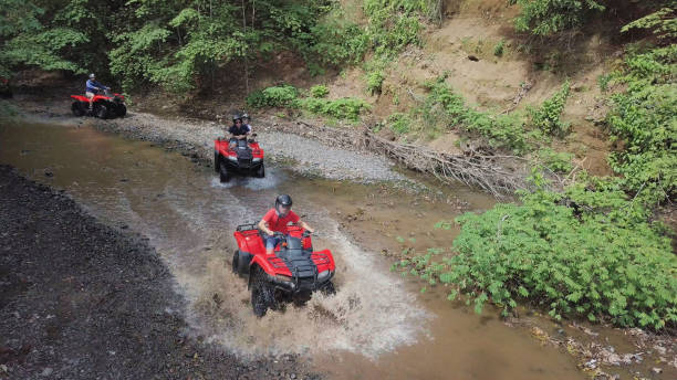 istock Driving off-road vehicles drone point of view 1296275664