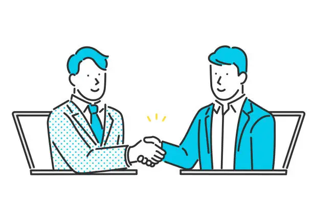 Vector illustration of agreement with the supplier