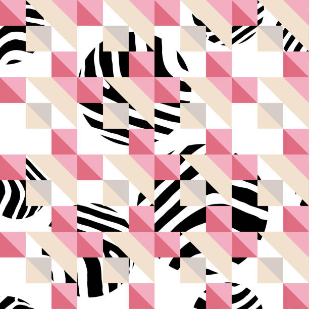 Zebra Triangle Purple Zebra Border Blank