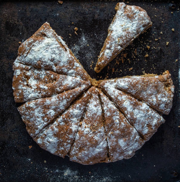 istock Home made irish soda bread top view. 1296287105