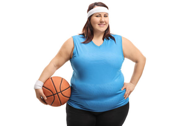 istock Corpulent female basketball player 1296298368