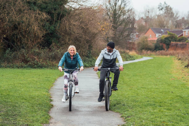 istock Senior Couple Morning Cycle 1296301735