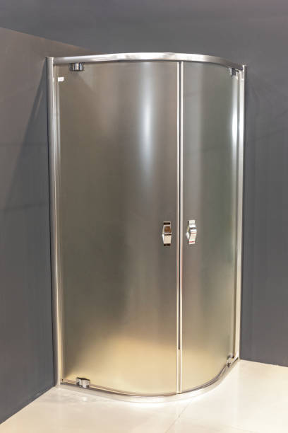istock Glass Door Shower Cabin 1296303528