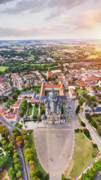 Fulda, Germany. a panorama from above