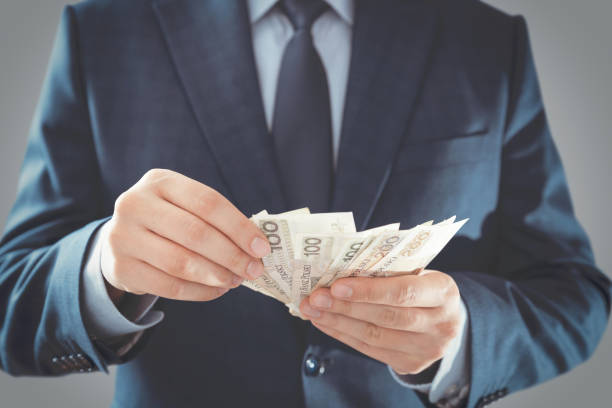 istock Man in a suit counts Polish banknotes 1296308855