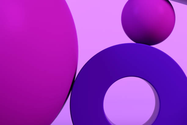 3D Abstract Sculptural Geometric Shapes Background