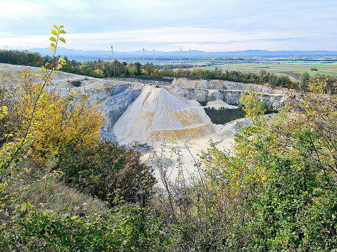 Austria, Mannersdorf, quarry for sand and gravel extraction
