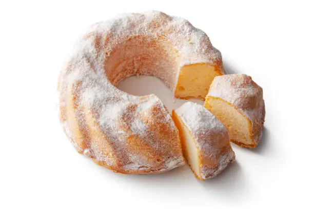 Pastry: Kugelhupf Cake Isolated on White