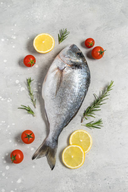 istock Fresh fish Dorado (Dorada) or sea bream 1296314695