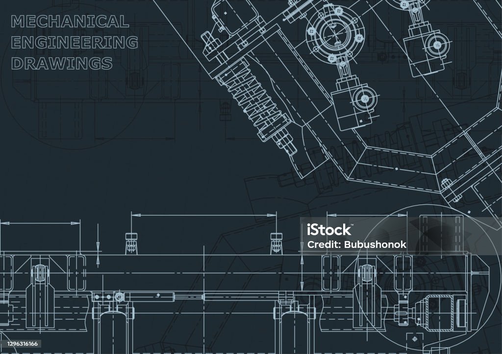 Engineering Machine Backgrounds Corporate Identity Backgrounds Mechanical Engineering Drawing ...