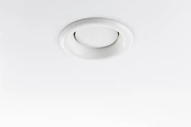 Photo of round ceiling diffuser for ventilation system, close-up view