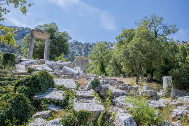 termessos - ancient greece mediterranean turkey izmir turkey fotografías e imágenes de stock