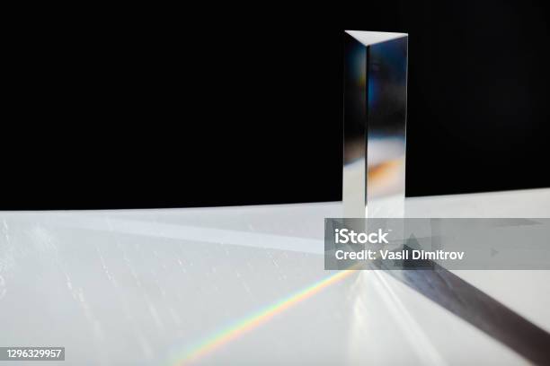 Transparent Prism For Light Physics Education Experiments Stock Photo Stock Photo - Download Image Now