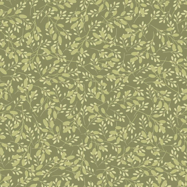 istock Vector seamless pattern with leaves. Floral background. Branches of olives. Best designs for fabric, wallpaper, wrapping paper. 1296335071