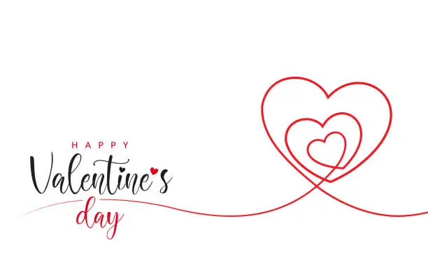Vector illustration of Valentine's Day Minimal Heart Design Card