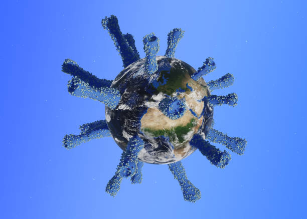 istock The planet Earth transform to virus, COVID-19 attack the world. Coronavirus concept, 3d render 1296348238