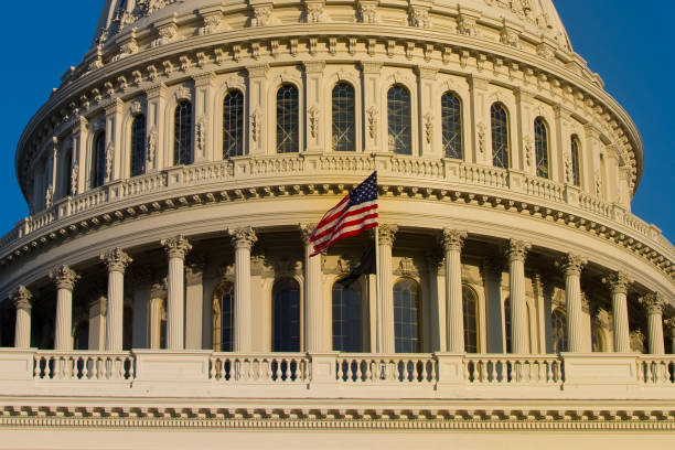 istock Washington DC - American Flag & Politics 1296348531
