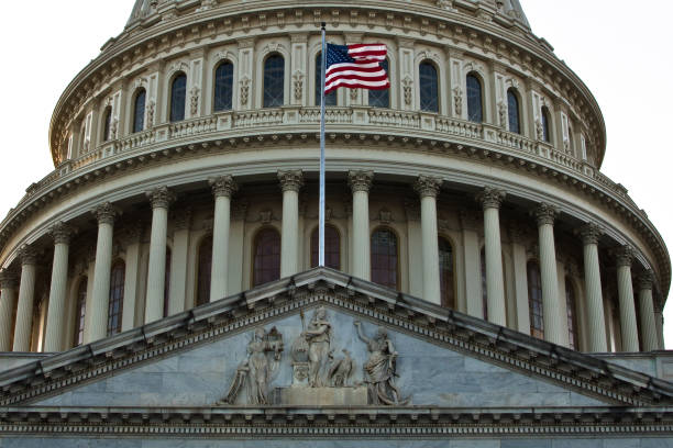 istock Washington D.C. - Capitol Building & American Flag 1296348533