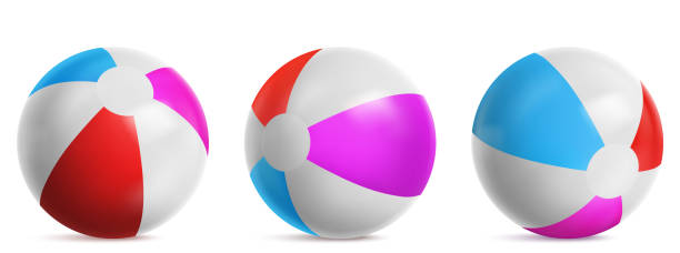 istock Inflatable beach ball for play in sea or swim pool 1296349048