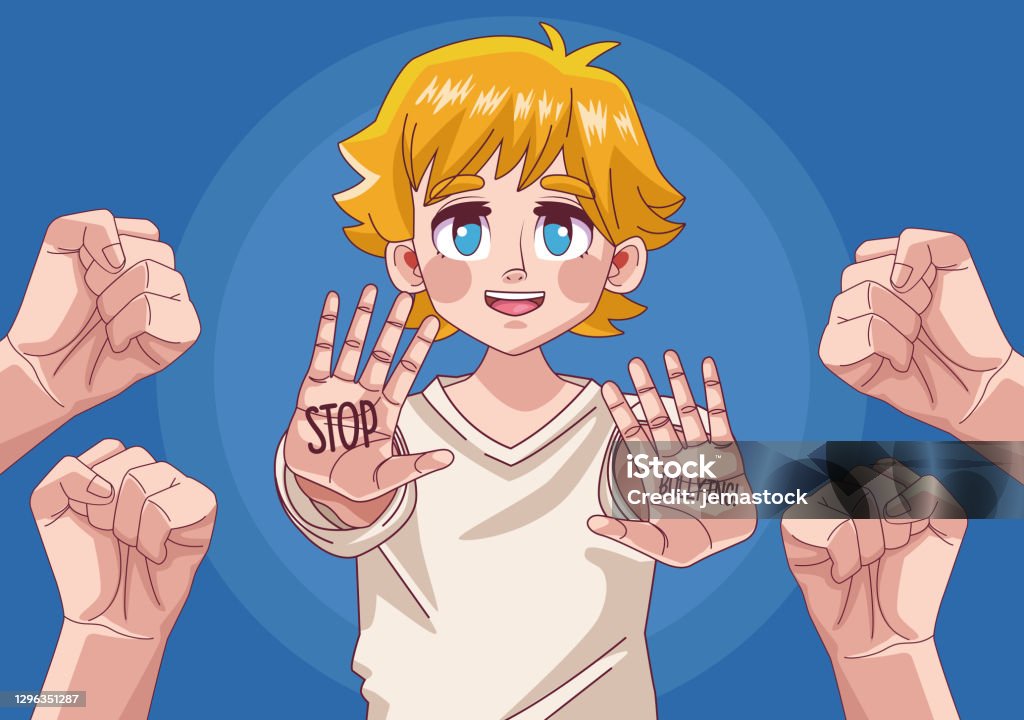 Ilustración de Adolescente Rubio Chico Cómico Personaje De Anime Con Las Manos De Dejar De y más Vectores Libres de Derechos de Estilo manga - iStock Ilustración de Adolescente Rubio Chico Cómico Personaje De Anime Con Las Manos De Dejar De y más Vectores Libres de Derechos de Estilo manga - iStock