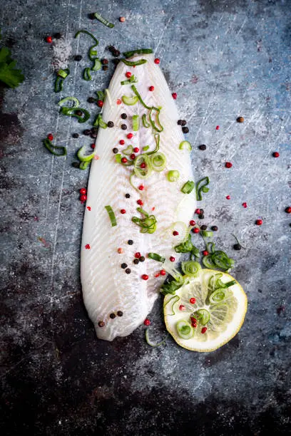 Fresh fillet of Flounder, styled with lemon and herbs.