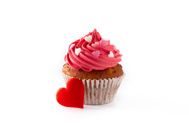 istock Cupcake decorated with sugar hearts for Valentine's Day 1296353089