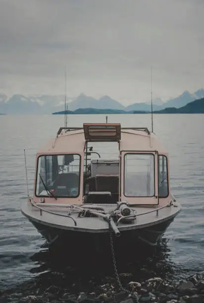 A boat in VAldez,  Alaska