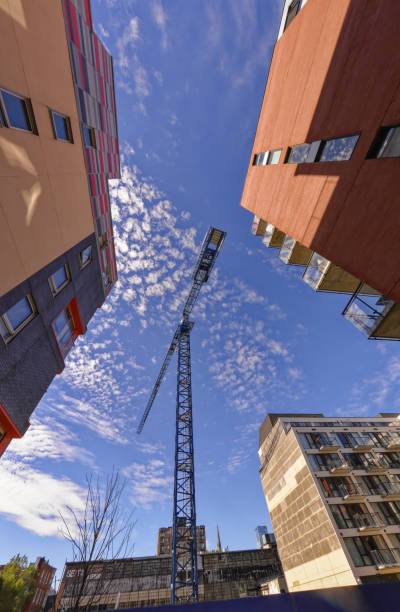 istock Vertical view of a construction crane 1296355766