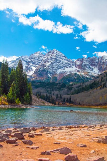 istock Mountain-Maroon Bells with alpine lake-Aspen Colorado 1296358343