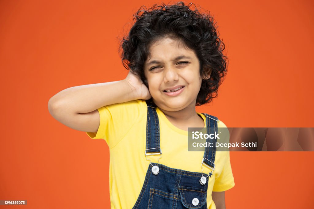 child boy earaches pain, deafness, India, Indian, ethnicity, Child Stock Photo