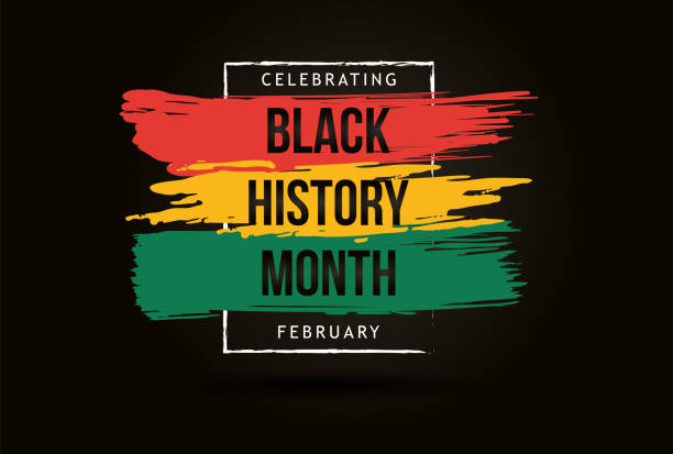 흑인 역사의 달이 축하합니다. 벡터 일러스트 디자인 그래픽 블랙 이력 달 - black history month stock illustrations
