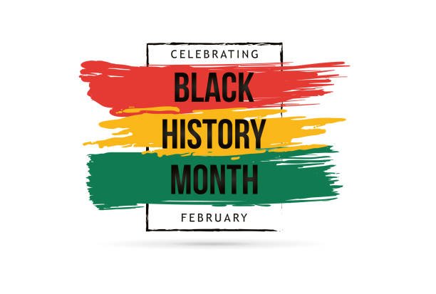 흑인 역사의 달이 축하합니다. 벡터 일러스트 디자인 그래픽 블랙 이력 달 - 사진 이미지 이미지 stock illustrations
