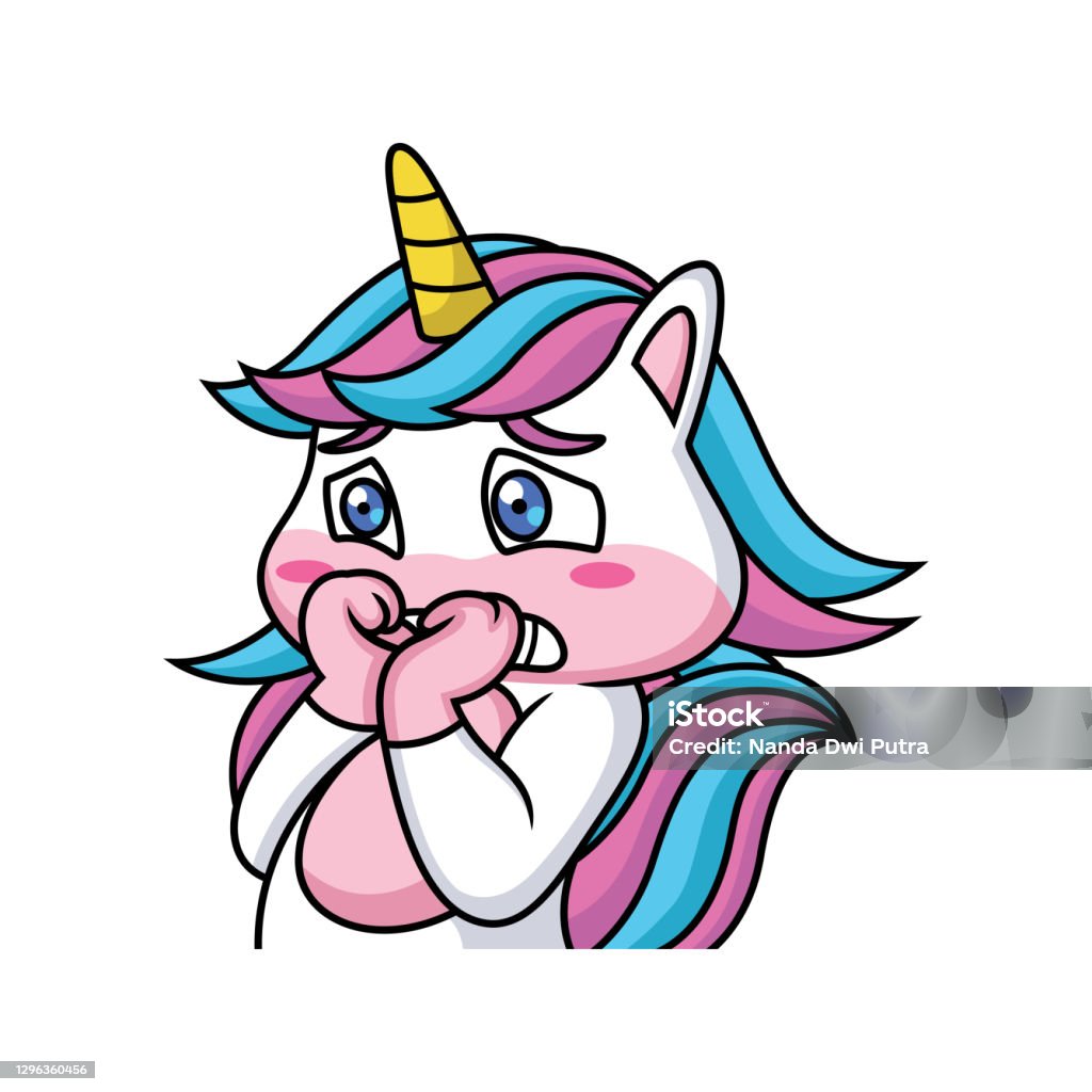 Biểu Cảm Phim Hoạt Hình Kỳ Lân Dễ Thương Sợ Hãi Hình minh họa Sẵn ...