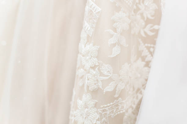 istock Detail on a wedding dress 1296361532