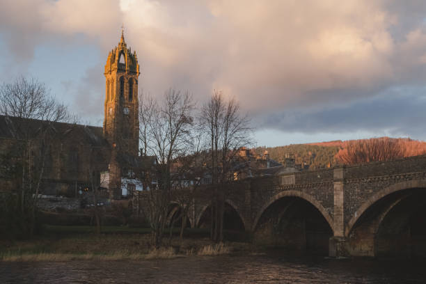 istock Peebles Old Parish Church and Bridge 1296367988