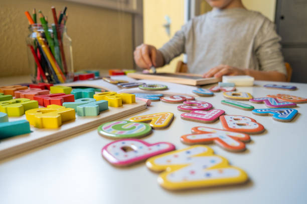 istock Little Boy learning Number and Letters at Home 1296368171