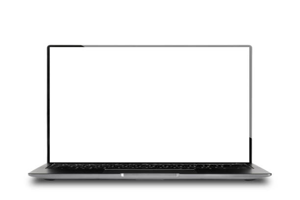 istock open laptop in gray and silver color, isolate on a white background 1296369308