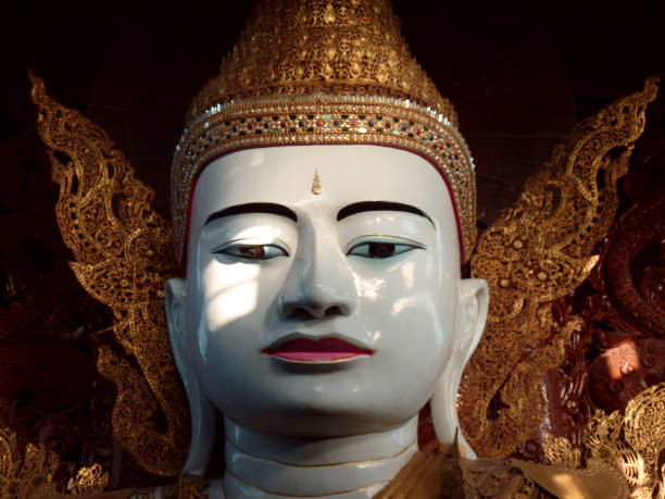 Ngahtatgyi Buddha image at the Ngahtatgyi Buddha Temple in Yangon, Burma.