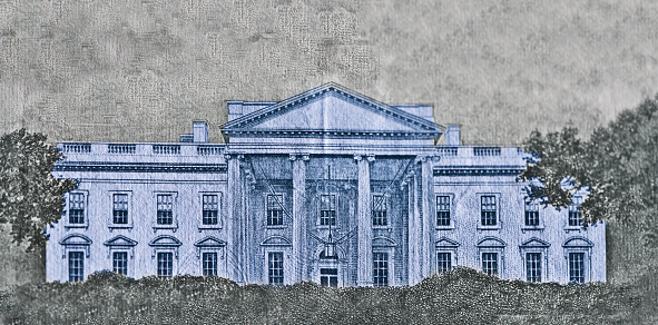 Washington DC - White House - Democratic President (blue) Politics - Incoming President