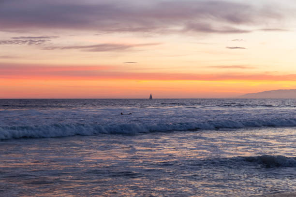 Mesmerizing view of Venice beach in California during sunset
