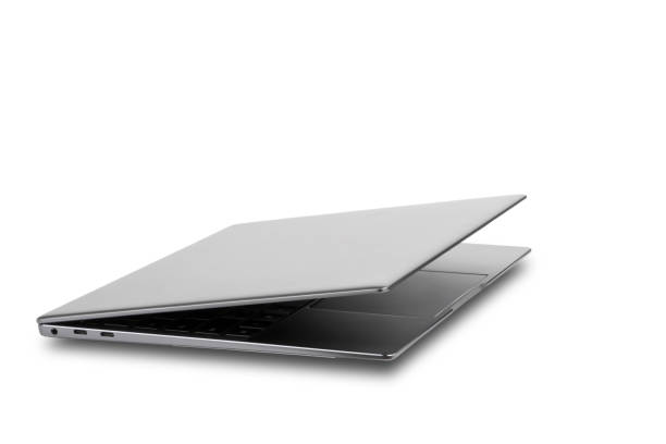 istock open laptop in gray and silver color, isolate on a white background 1296383988