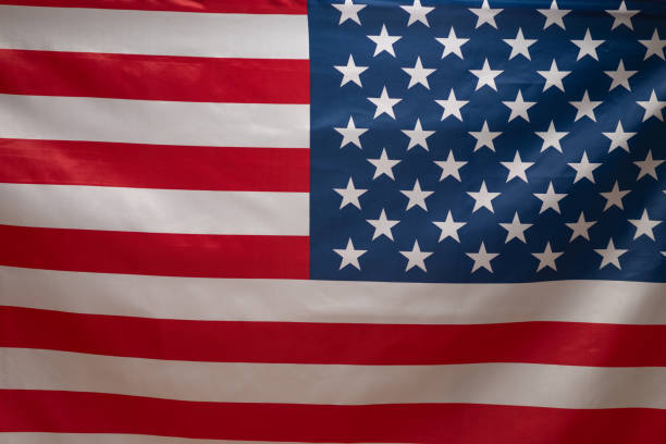 istock American flag as a background. Blurred background. 1296384188