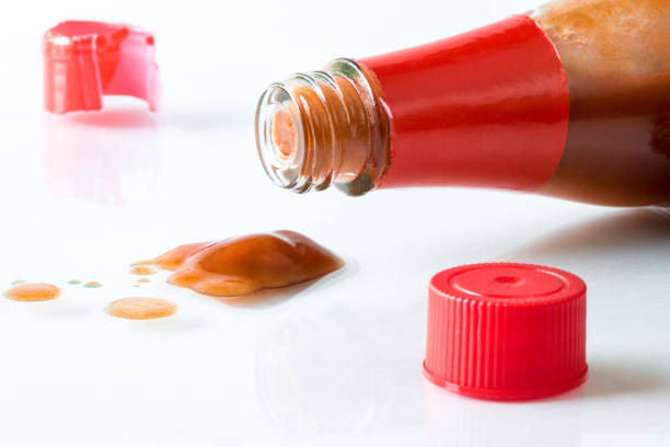 istock Hot Sauce Spilled from the Bottle 1296386520