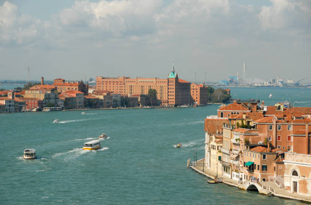 Panoramic view of Venice with Bacino of St Mark