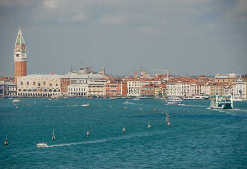 Panoramic view of Venice with Bacino of Sant Mark