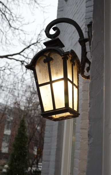 istock Lantern-style Lamp on a Toronto House Exterior 1296388914