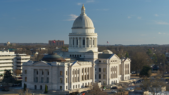 The North Carolina State Capitol Building in Raleigh, USA.