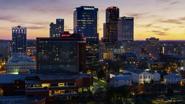 istock Downtown Little Rock at Dusk - Aerial 1296400378