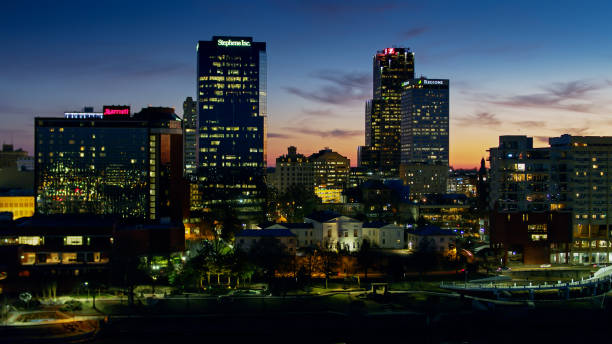 istock Nightfall in Little Rock - Aerial 1296400405