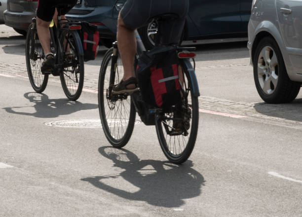 istock riding a bicycle in the city 1296402624